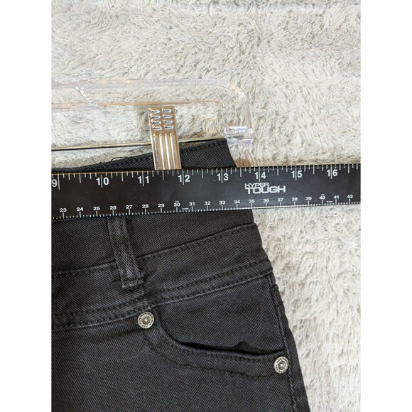 1st kiss black shorts high rise button fly size 7 - Picture 2 of 8